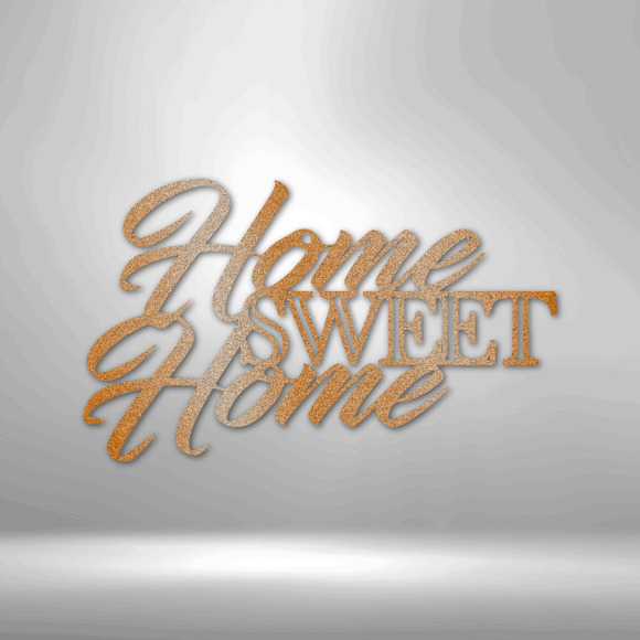 Home Sweet Home Steel Sign Laser Cut Powder Coated Home & Office Metal Wall Deco